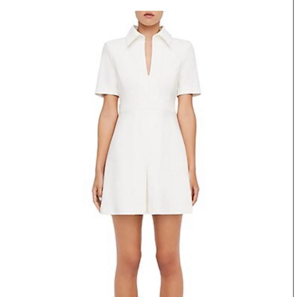 Scanlan Theodore Italian Milano White Pleated Dress NWT